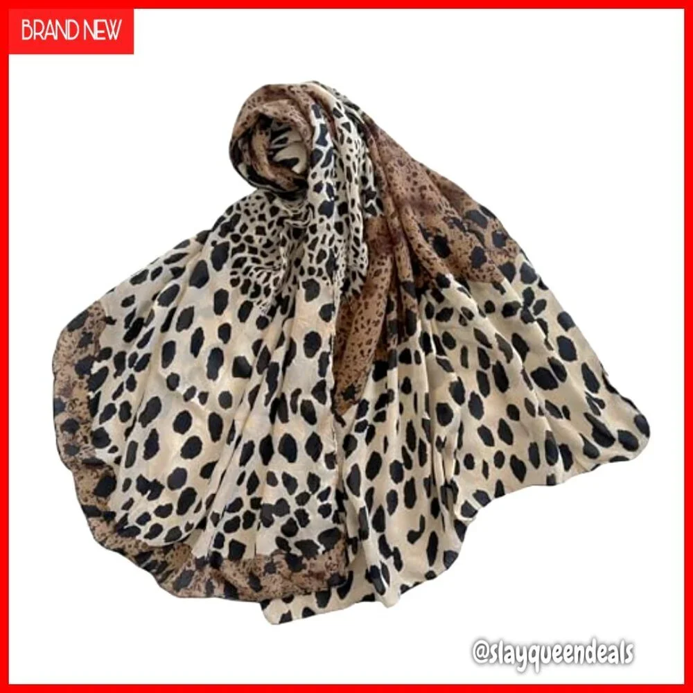Lightweight Chiffon Scarf Shawl Wrap 62.99x19.68 Inches Floral Print